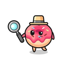 doughnut detective character is analyzing a case