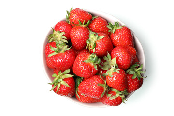 Fresh tasty strawberry isolated on white background
