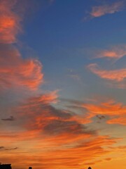 Fototapeta premium red sunset sky