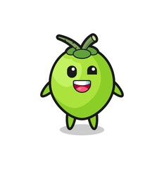 illustration of an coconut character with awkward poses