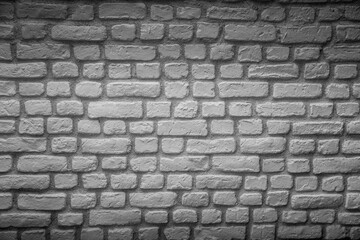 Fototapeta na wymiar White colored Wall made of bricks as background.