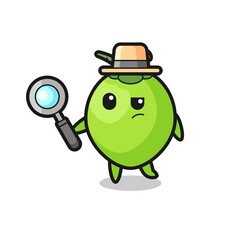 coconut detective character is analyzing a case