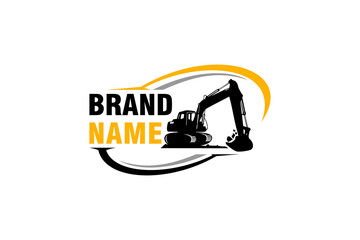 Excavator logo template vector. Heavy equipment logo vector for construction company. Creative excavator illustration for logo template. © Monk