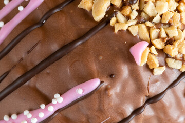Chocolate covered apple, detail