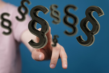 Law and justice concept modern 3d