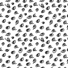 Hand drawn black and white seamless pattern. Modern stylish texture. Good for wrapping, textile, fabric, wallpaper. Vector