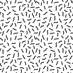 Hand drawn black and white seamless pattern with lines. Modern stylish texture. Good for wrapping, textile, fabric, wallpaper. Vector
