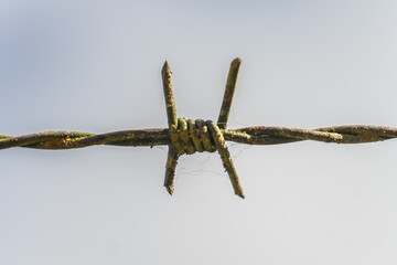 alambre de púas oxidado 