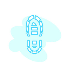 Illustration Vector graphic of boot print icon template