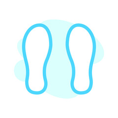 Illustration Vector graphic of boot print icon template