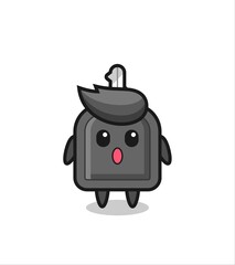 the amazed expression of the car key cartoon