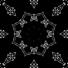Floral pattern design with black background.