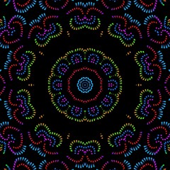 Fototapeta premium Beautiful graphical floral pattern design.