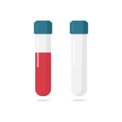 Blood collection tubes isolated on white background. Vector illustration