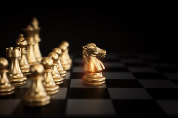 Image of chess game. Business, competition, strategy, leadership and success concept