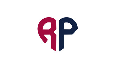 Monogram R and P letter mark logo design Luxury, simple, minimal, and elegant RP logo design.