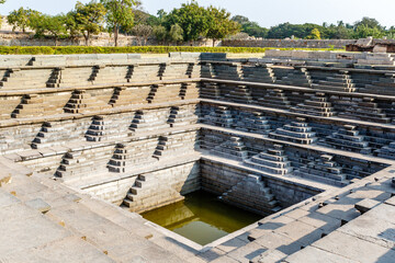 Bath in the Mahanavani Dibba, Hampi, Karnataka, India, Asia