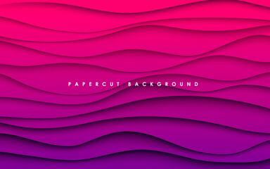 Abstract purple gradient wavy shape background
