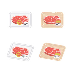 スーパーのパックに入ったサーロイン