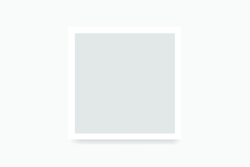 Mockup frame photo on wall. Mock up picture framed. Modern boarder. Empty photoframe isolated on background. Border for design prints poster and painting image. Vector