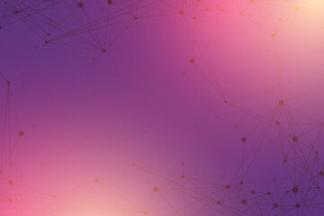 Geometric graphic background molecule and communication. Big data complex with compounds. Lines plexus, minimal array. Digital data visualization. Scientific cybernetic illustration.