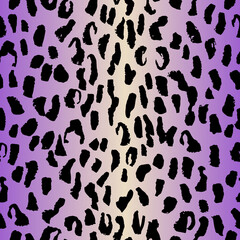 Leopard neon seamless pattern, animal gradient print