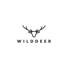 deer head logo minimalist design. logo template