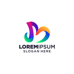 Fototapeta premium Letter M logo vector illustration, Design inspiration. Colorful icons