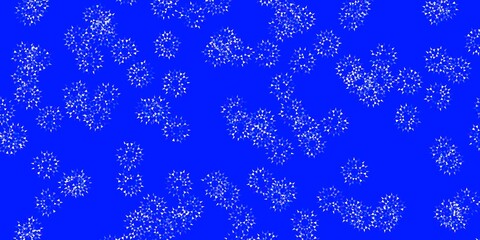 Light blue vector natural artwork with flowers.