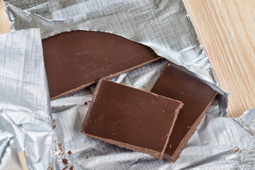 Brown tasty chocolate