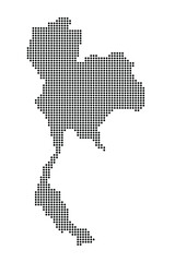 Fototapeta na wymiar Thailand map in dot style isolated on white background