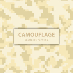 Military and army pixel camouflage seamless pattern