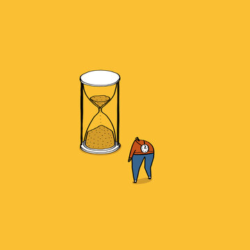 Hourglass with Tiny People