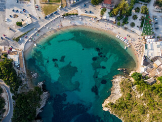 Fototapeta na wymiar Famous Paleokastritsa beach on Corfu island, Ionian archipelago, Greece