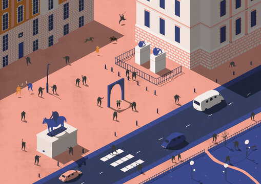 Exploring London's Statues - Isometric City