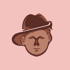 cowboy logo mascot vector illustration