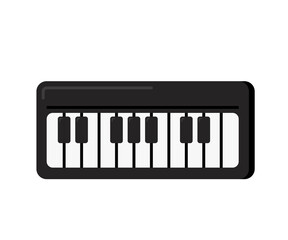 Black Piano icon. Clipart image isolated on white background
