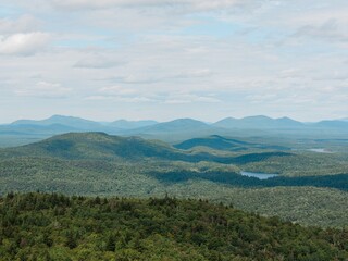 Fototapeta na wymiar View from Saint Regis Mountain, in the Adirondack Mountains, New York