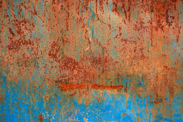 Blue corroded metal texture