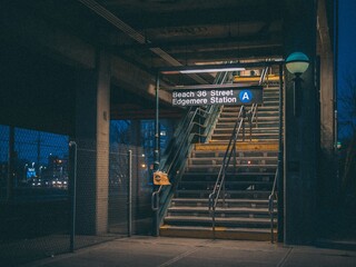 Beach 36th Street subway station, Rockaways, Queens, New York