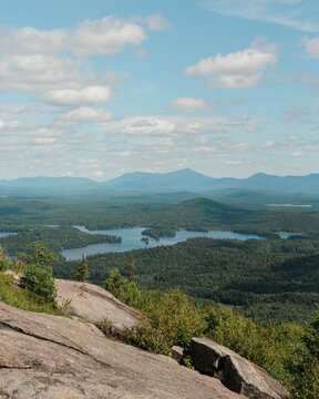 View from Saint Regis Mountain, in the Adirondack Mountains, New York