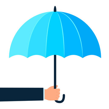 Hand holding umbrella image. Clipart image