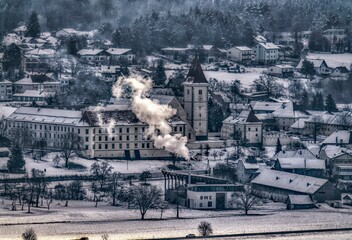 Eberndorf monastery in winter