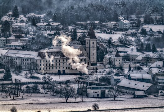 Eberndorf monastery in winter
