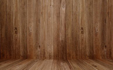 Old wooden floor and wall