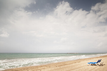 Fototapeta na wymiar cloudscape image on the beach