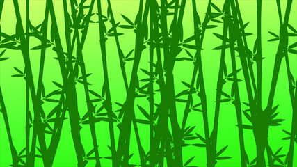 Green bamboo forest texture Vector illustration