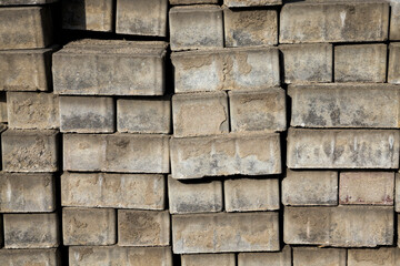 pile of old concrete paving slabs