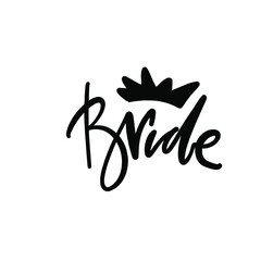 Fototapeta premium Wedding t-shirt hand lettering