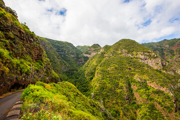 Tropical mountains in Garafia, La Palma Island, Canary Islands, Spain